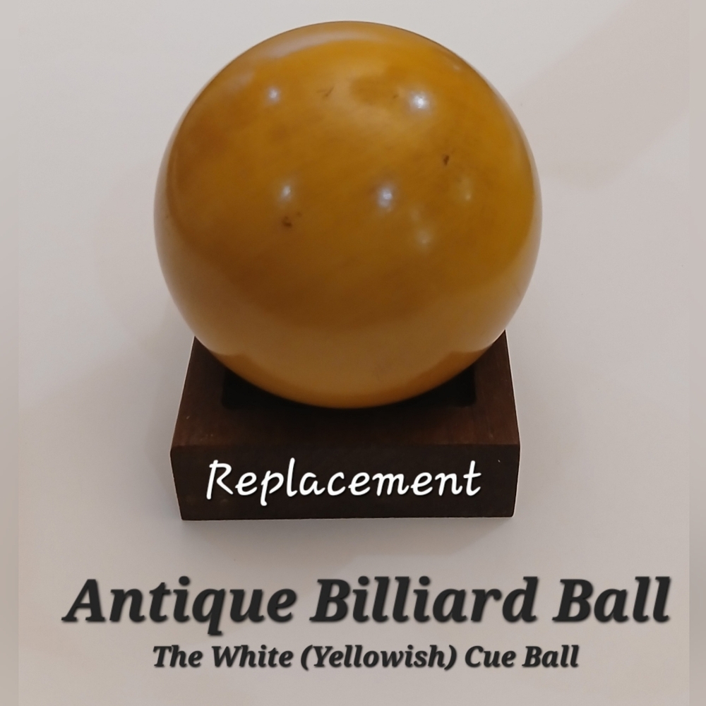 Antique Billiard Balls Old Yellowish Cue Ball- Find Your Replacement Balls Today
